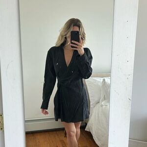 Zara Black Long Sleeve Dress